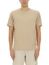 Hugo Boss Boss Cotton Jersey T Shirt In Beige