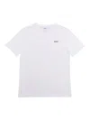 Hugo Boss Stretch-cotton Relaxed-fit T-shirt With Logo Prints In White
