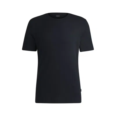 Hugo Boss T-shirt With Bubble-jacquard Structure In Blue