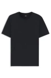 Hugo Boss T-shirt With Bubble-jacquard Structure In Dark Blue
