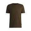 Hugo Boss T-shirt With Bubble-jacquard Structure In Green