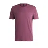 Hugo Boss T-shirt With Bubble-jacquard Structure In Purple