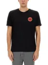 Hugo Boss Hugo Danetchorb Crew Neck T Shirt Black In Black