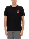 Hugo Boss Hugo Danetchorb Crew Neck T Shirt Black In Black