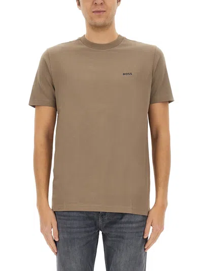 Hugo Boss T-shirt With Logo In Green