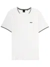 Hugo Boss Boss Taul Tipped Crewneck T-shirt In White