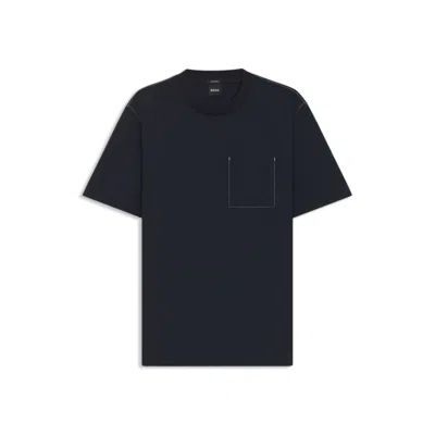 Hugo Boss T-shirt With Pocket Detail In Blue