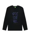 Hugo Boss T-shirt With Round Neck And Long Sleeves In Black