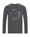 Hugo Boss T-shirt With Round Neck And Long Sleeves In Black