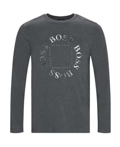 Hugo Boss T-shirt With Round Neck And Long Sleeves In Black