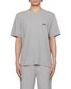 Hugo Boss T-shirt With Round Neck And Short Sleeves In Gray