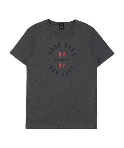 Hugo Boss T-shirt With Round Neck And Short Sleeves In Black