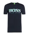 Hugo Boss T-shirt With Round Neck And Short Sleeves In Black