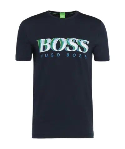 Hugo Boss T-shirt With Round Neck And Short Sleeves In Black