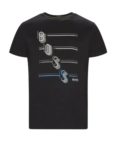 Hugo Boss T-shirt With Round Neck And Short Sleeves In Black