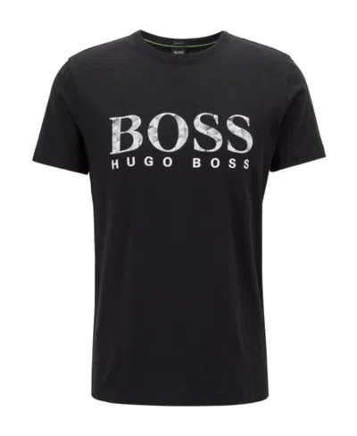 Hugo Boss T-shirt With Round Neck And Short Sleeves In Black