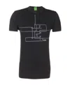 Hugo Boss T-shirt With Round Neck And Short Sleeves In Black