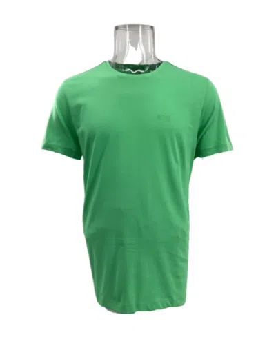 Hugo Boss T-shirt With Round Neck And Short Sleeves In Green
