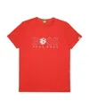 Hugo Boss T-shirt With Round Neck And Short Sleeves In Red