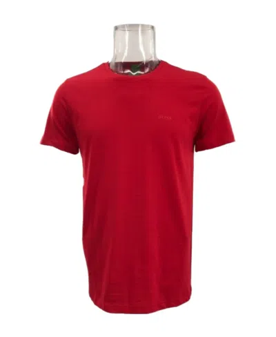 Hugo Boss T-shirt With Round Neck And Short Sleeves In Red