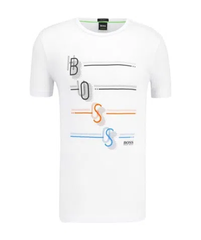 Hugo Boss T-shirt With Round Neck And Short Sleeves In White