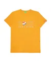 Hugo Boss T-shirt With Round Neck And Short Sleeves In Yellow