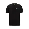 Hugo Boss T-shirt With Skate Artwork Front And Back In Black