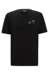 Hugo Boss T-shirt With Skate Artwork Front And Back In Black
