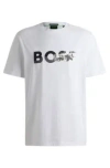 Hugo Boss T-shirt With Skate Artwork Front And Back In White