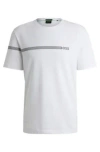 Hugo Boss T-shirt With Stripes And Logo In White