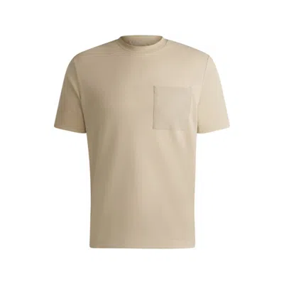 Hugo Boss T-shirt With Tonal Trims In Beige