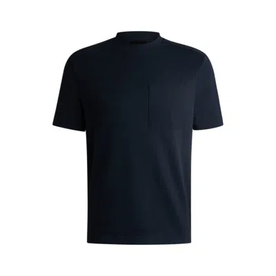 Hugo Boss T-shirt With Tonal Trims In Blue