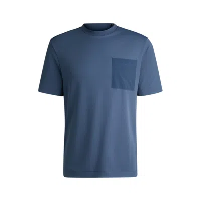 Hugo Boss T-shirt With Tonal Trims In Blue