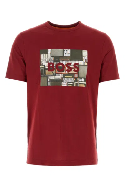 Hugo Boss T-shirt-l Nd Boss Male In Red