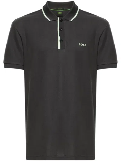 Hugo Boss Logo-appliqué Cotton Polo Shirt In 016