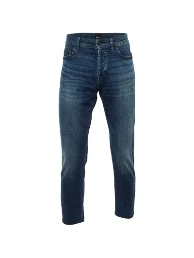 Pre-owned Hugo Boss Taber Tapered Jeans In Blue