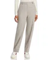 Hugo Boss Boss Tabitha Wool Blend Straight Leg Pants In Beige Melange Flannel