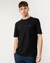 Hugo Boss Cotton-piqu T-shirt With Oxford-jacquard Back Collar In Black
