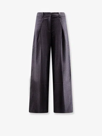 Hugo Boss Taflong Trousers With Pinces In Blue