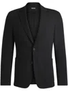 Hugo Boss Slim-fit Jacket In Washable Stretch Fabric In Black