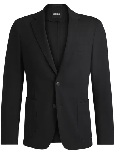 HUGO BOSS TAILORED BLACK JACKET WITH NOTCHED LAPELS