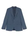 Hugo Boss Tailored Blazer With Classic Notch Lapel In Blue