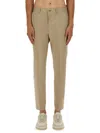 Hugo Boss Tailored Trousers With Pockets And Belt Loops In Neutral