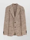 Hugo Boss Tailored Check Pattern Blazer With Notch Lapel In Multi