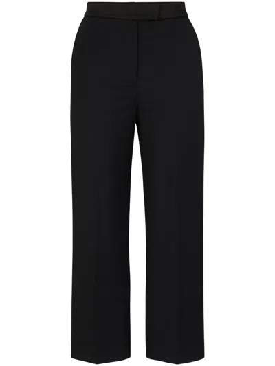 Hugo Boss Tailored Cropped Trousers In Black