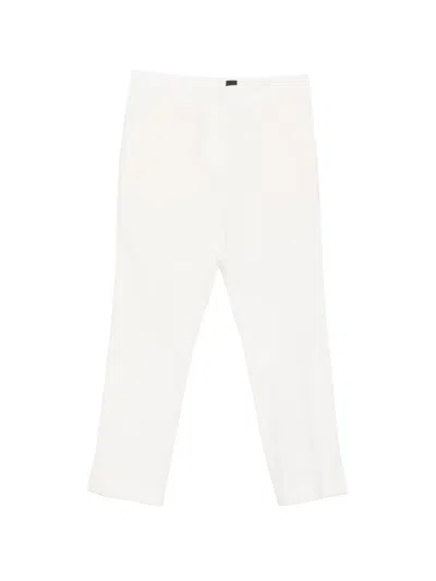Hugo Boss Tailored Linen Trousers In White