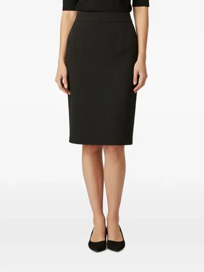 Pre-owned Hugo Boss Tailored Pencil Skirt In Black