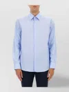 Hugo Boss Tailored Shirt With Button-down Collar And Cuff Buttons In Blue