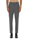 Hugo Boss Boss Tailored Slim Fit Pants With Clean Front And Back Pockets In Gray