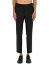 Hugo Boss Tailored Slim Fit Pants With Subtle Crease In Black